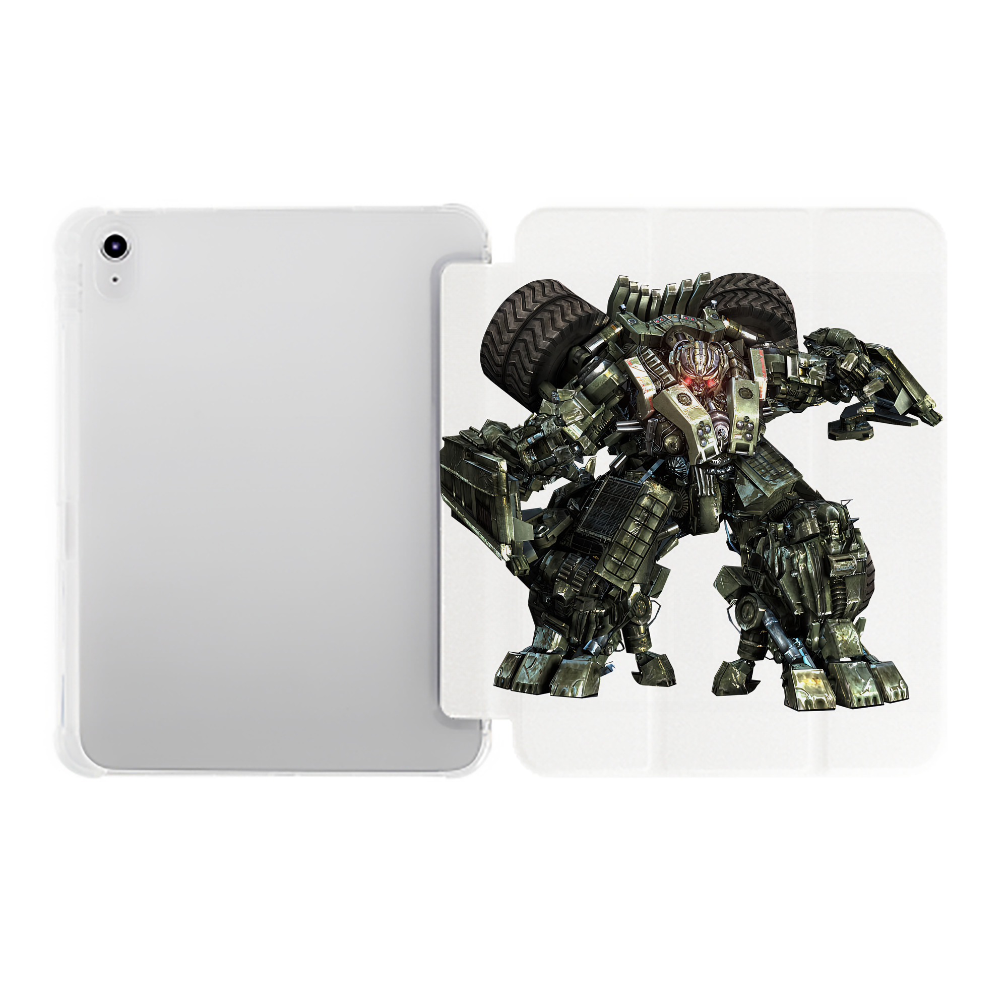 （画像用） Transformers トランスフォーマー IPad ケース ペン収納付き 三つ折りスタンド PUレザー×シリコン 対応機種9.5/10.5/10.9インチ